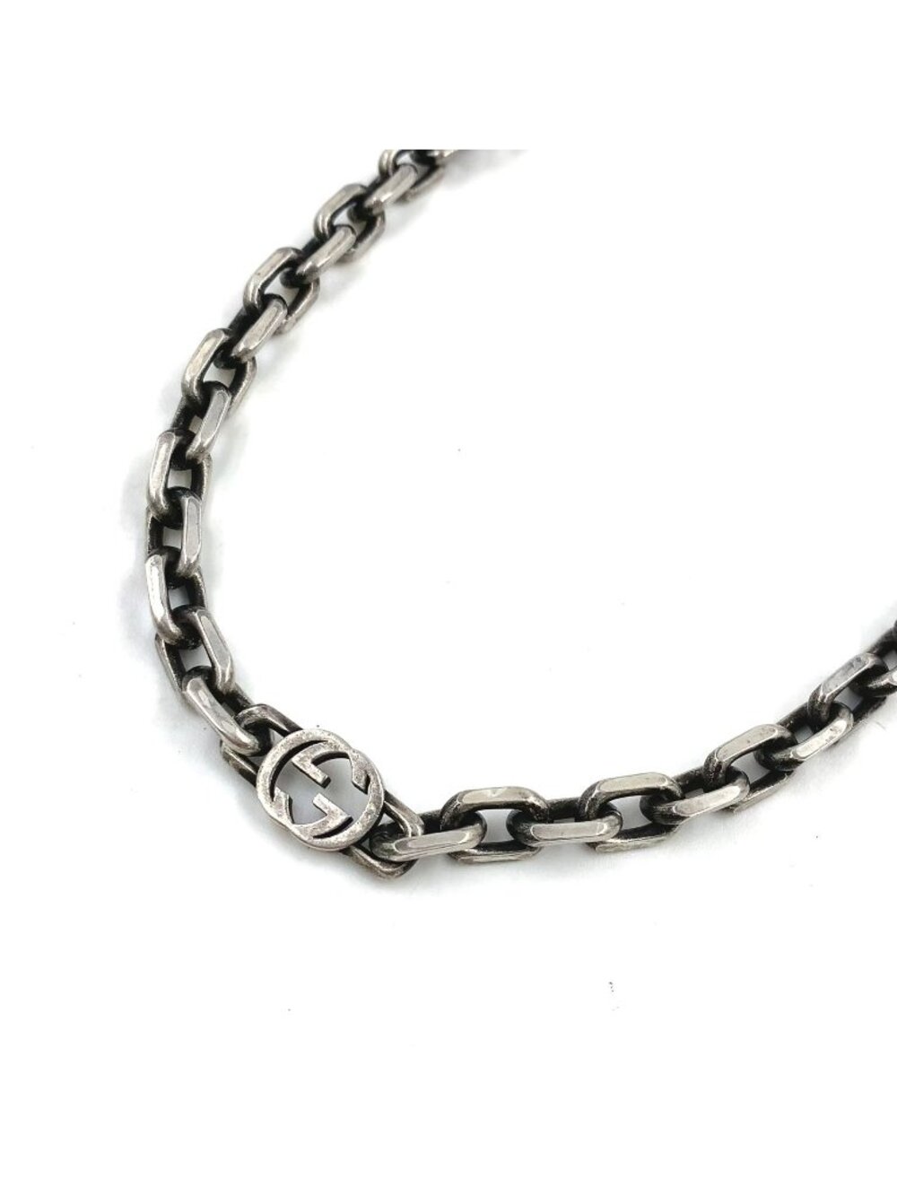 Gucci Interlocking G Silver Chain Necklace